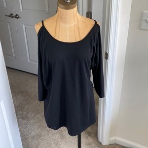 Black cut out arm top